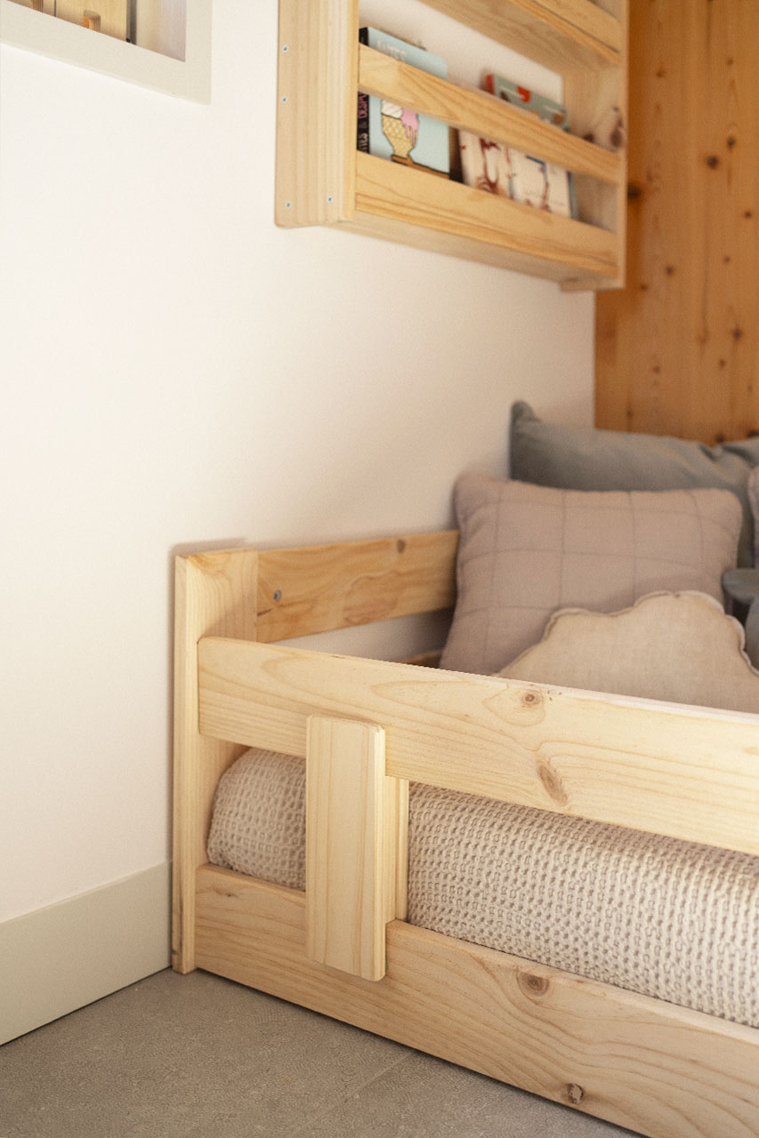 Imagen de ambiente 3 para:Cama montessori de 105 en madera maciza
